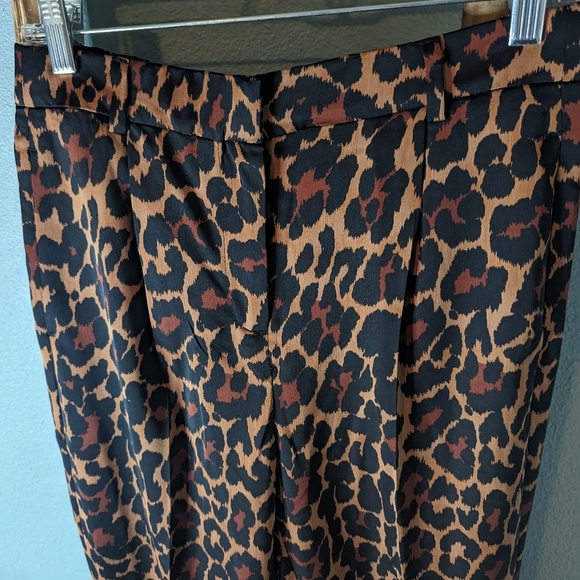J Crew leopard print trousers size 2 - Picture 3 of 7